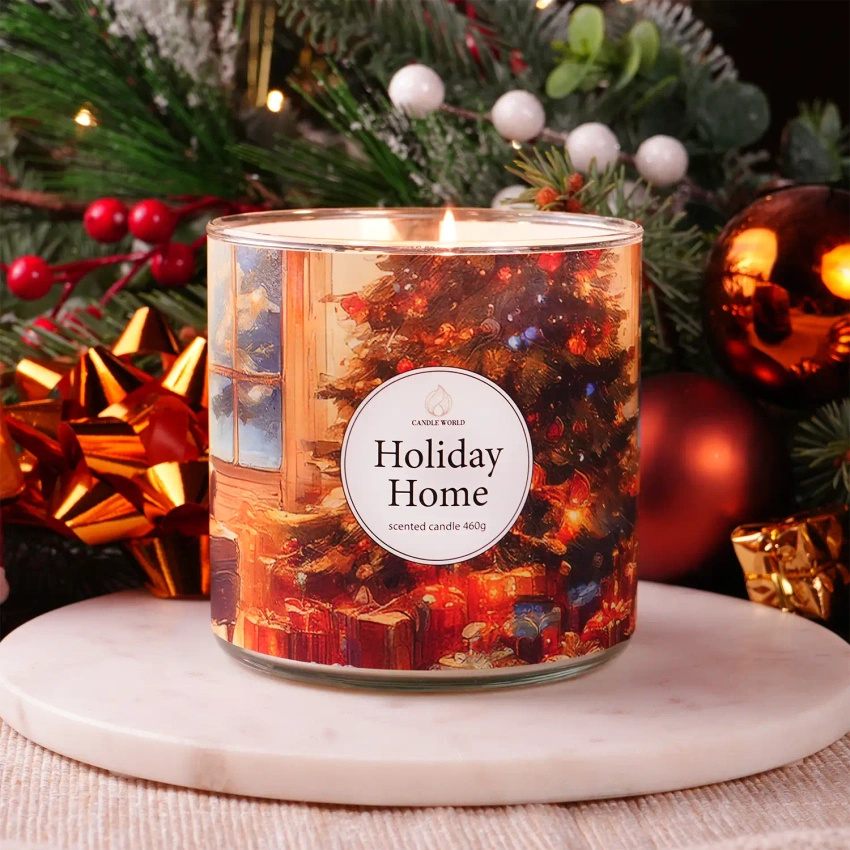 Candle World soy scented candle 3 wicks Holiday Home 460 g
