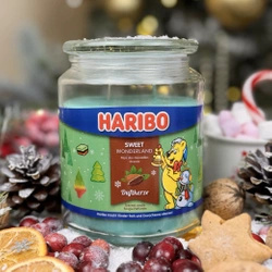 Kerst geurkaars in glas Haribo - Sweet Wonderland