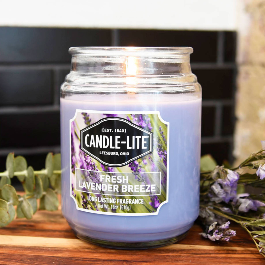 Vela perfumada natural Fresh Lavender Breeze Candle-lite