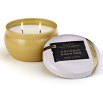 Bougie parfumée 2 mèches Noix de coco Bois - Coconut Oudwood Candle-lite