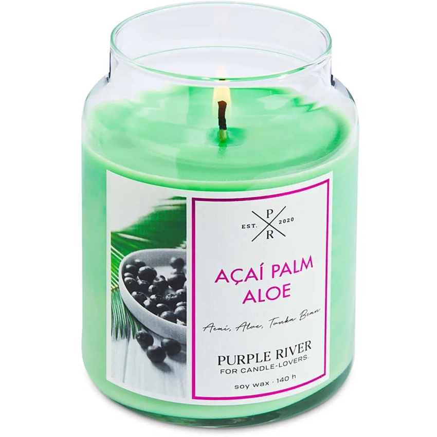 Sójová vonná svíčka Acai Palm Aloe Purple River 623 g