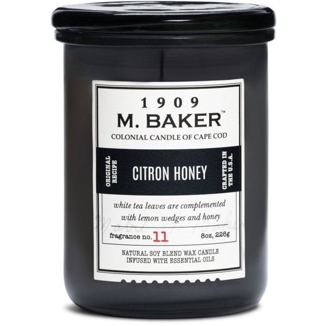 Soja Duftkerze im Apothekenglas 226 g Colonial Candle M Baker - Citron Honey