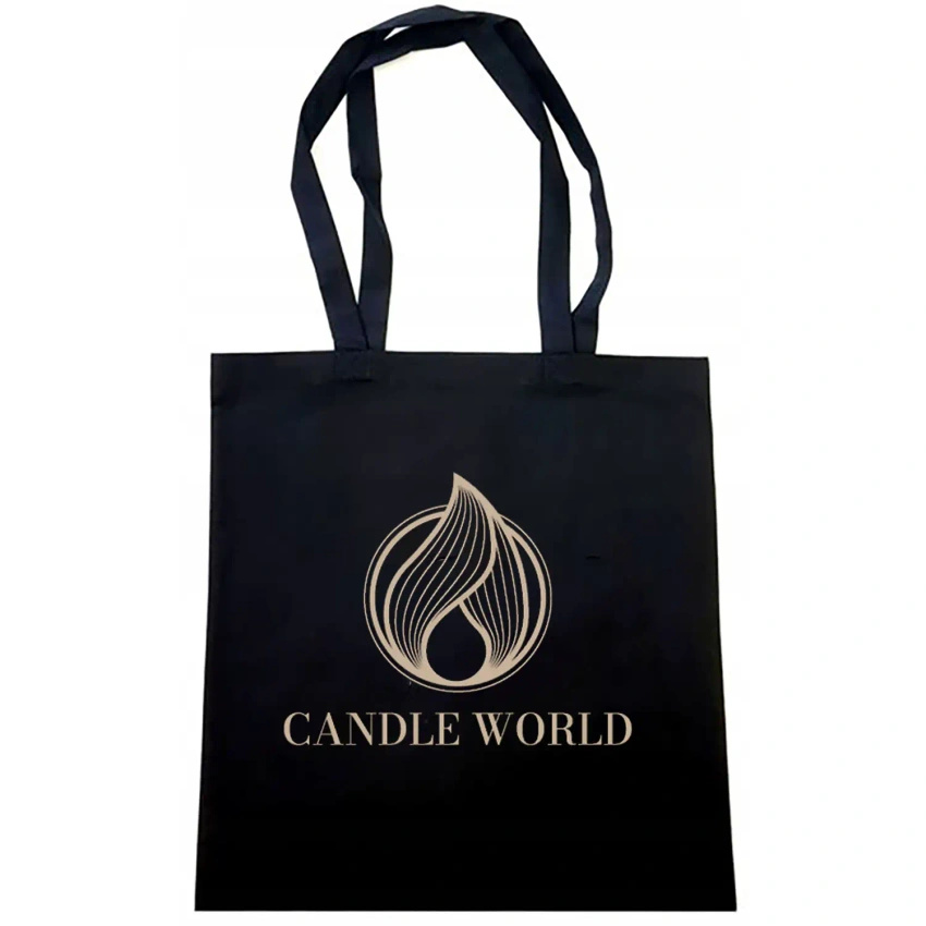 Sac en coton Candle World noir