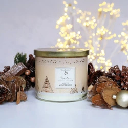 Woodbridge Signature Collection velká 3knotová vonná svíčka ve skle 410 g - Winter Wonderland
