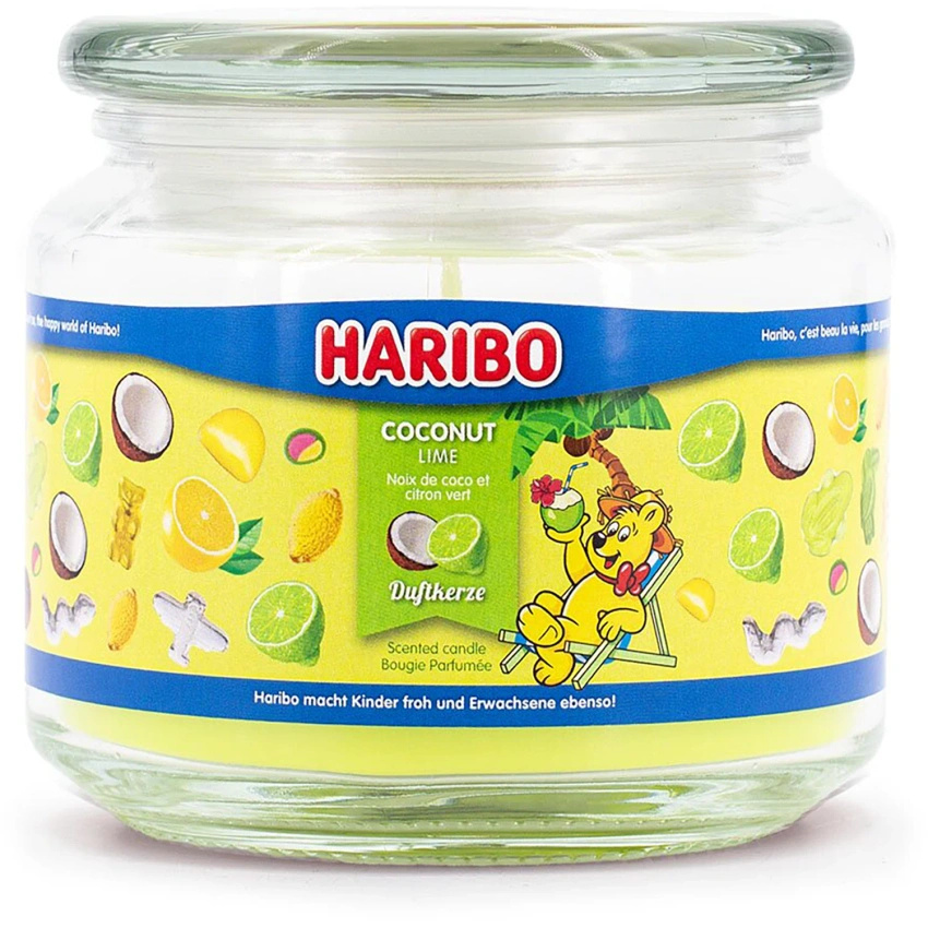 Duftkerze im Glas Kokosnuss Bonbon Haribo Coconut Lime 300 g
