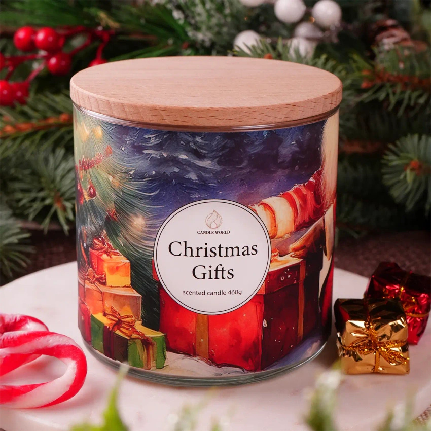 Candle World Soja Duftkerze Weihnachten 3 Dochte Christmas Gifts 460 g