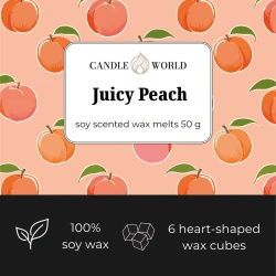 Candle World geparfumeerde sojawas Juicy Peach 50 g Perzik