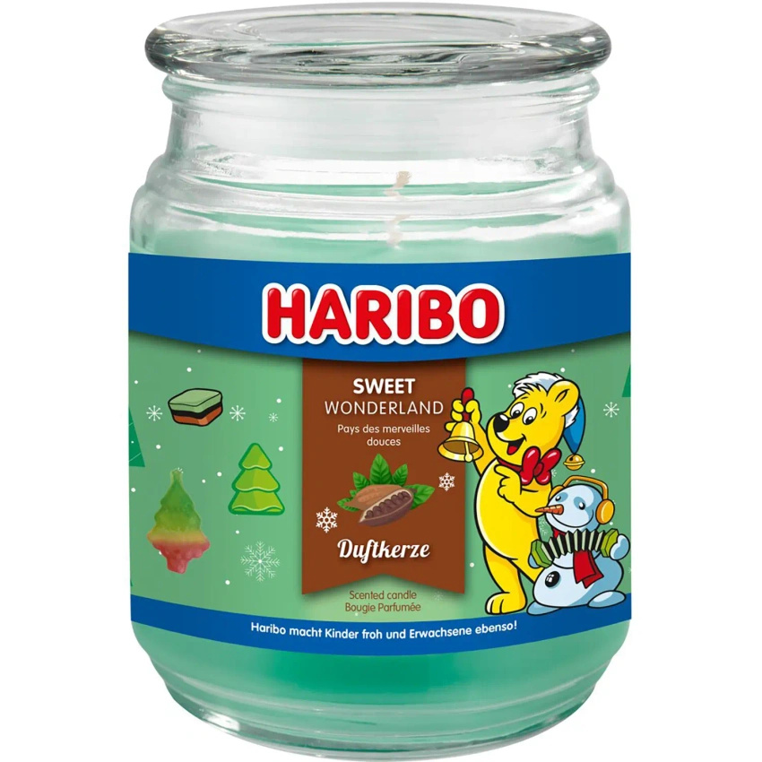 Kerst geurkaars in glas Haribo - Sweet Wonderland