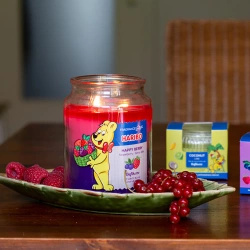 Haribo vela aromática en vaso 2 en 1 - Fresa Bayas Happy Berry