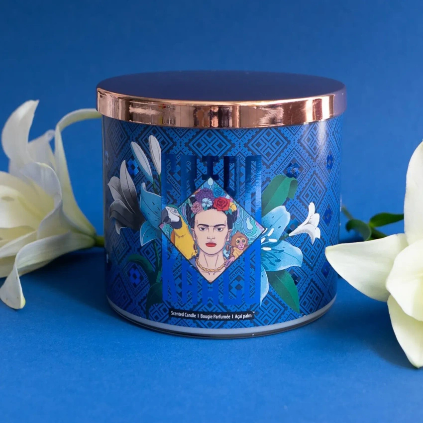 Frida Kahlo Duftkerze im Glas acai palm cashmere FRIDA 400 g