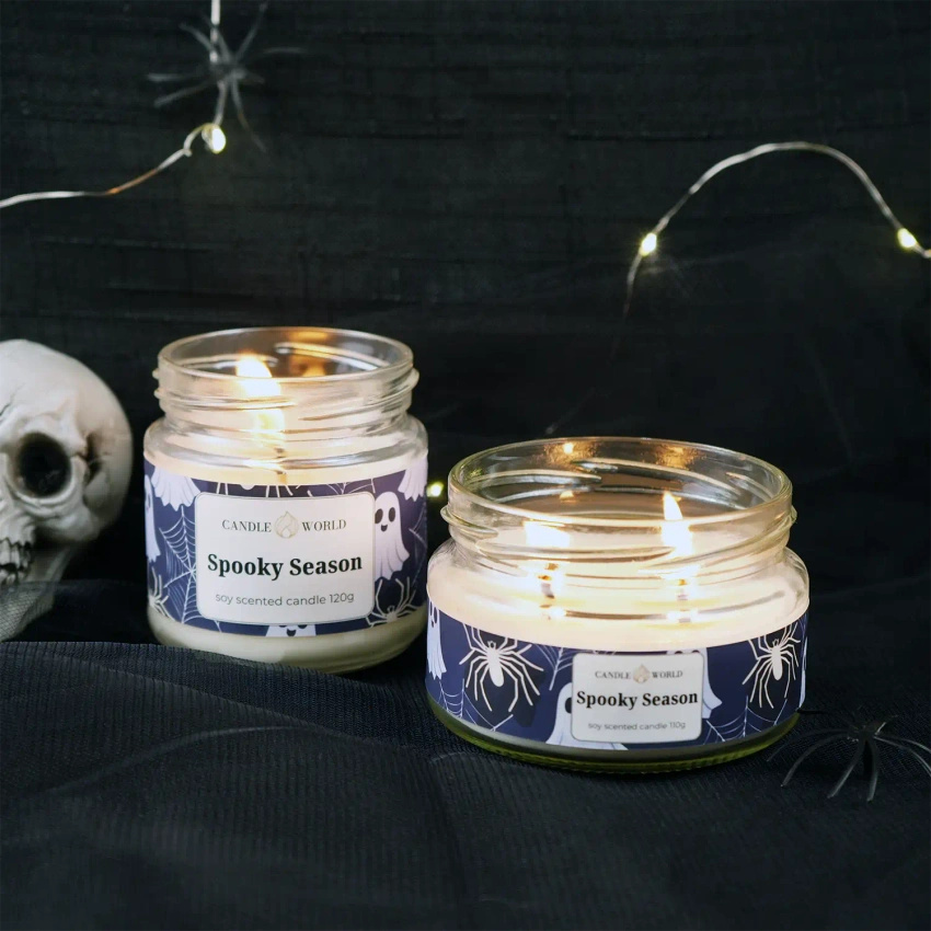 Candle World Soja Duftkerze Glas Spooky Season 110 g Dunkler Wald