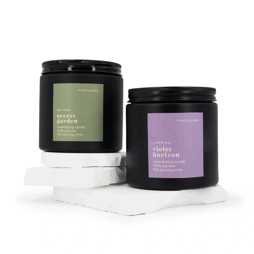 Vela perfumada de soja eliminación de olores Violet Horizon Mad Candle 350 g