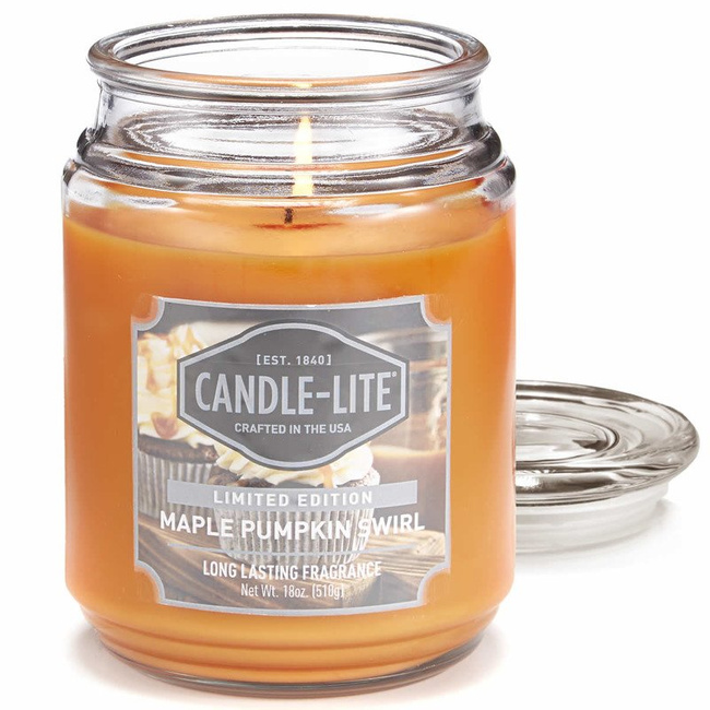 Candela profumata naturale Maple Pumpkin Swirl Candle-lite