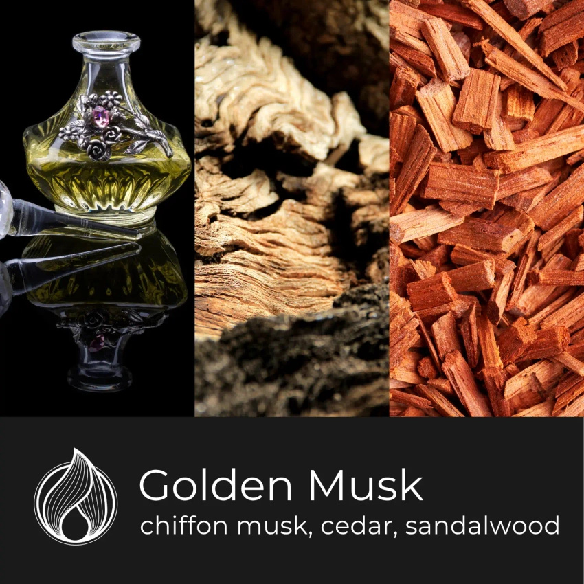 Candle World sójový vonný vosk Golden Musk 50 g