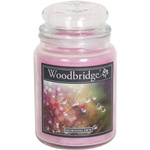 Šviežiai kvepianti žvakė stiklinėje didelė Woodbridge - Morning Dew
