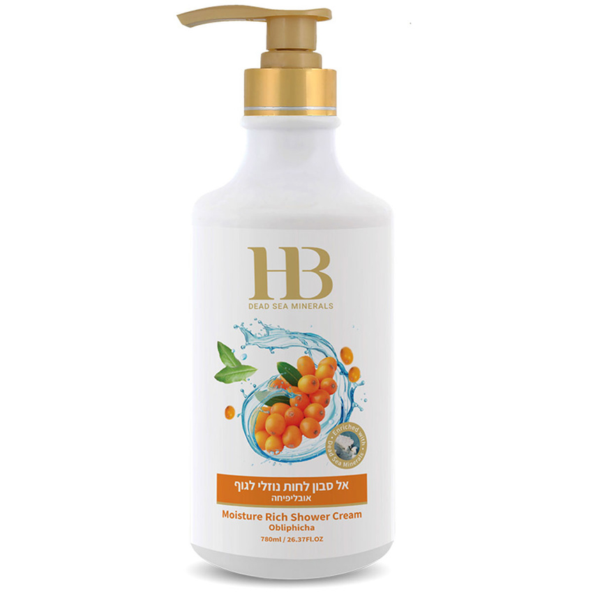 Sapone corpo cremoso idratante con olivello spinoso e minerali del Mar Morto 780 ml Health & Beauty