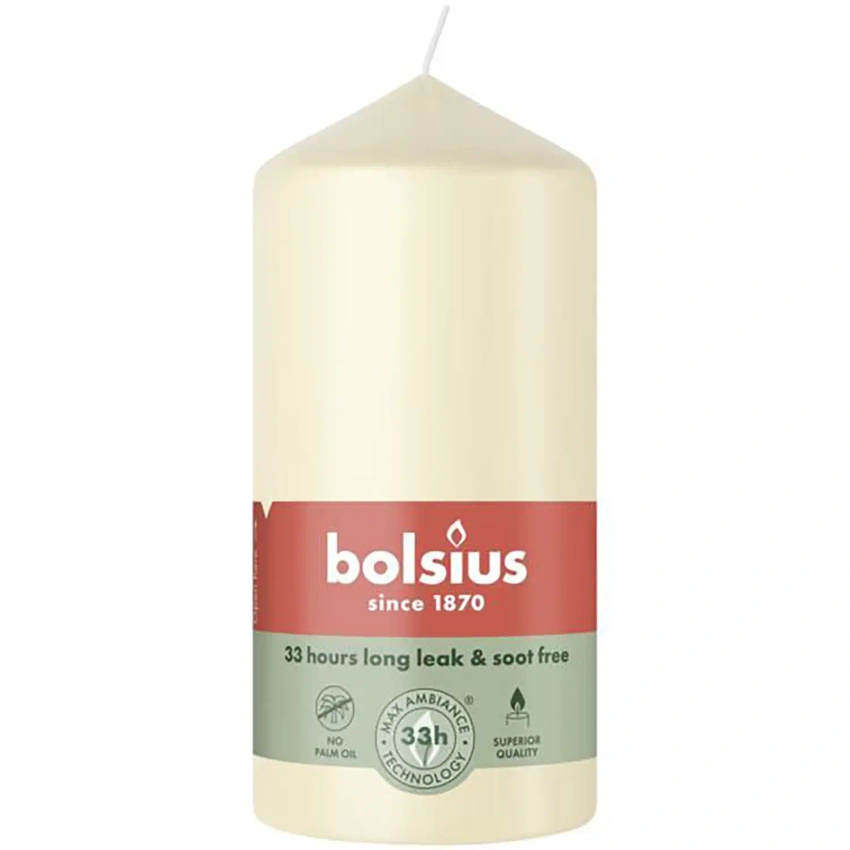 Bolsius ongeparfumeerde stompkaars 120/58 mm Essentials - Zachte parel