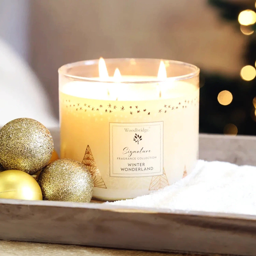 Woodbridge Signature Collection velká 3knotová vonná svíčka ve skle 410 g - Winter Wonderland