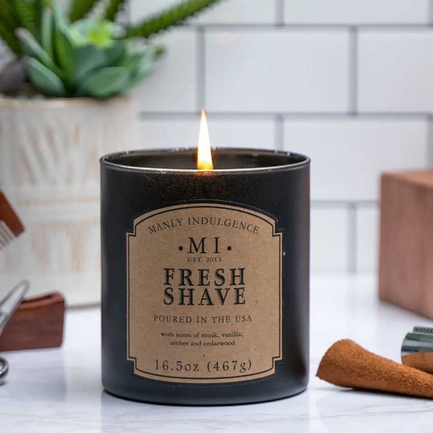 Pánská sojová vonná svíčka Colonial Candle - Fresh Shave 