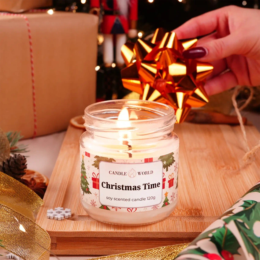 Candle World bougie parfumée de Noël soja pot Christmas Time 120 g
