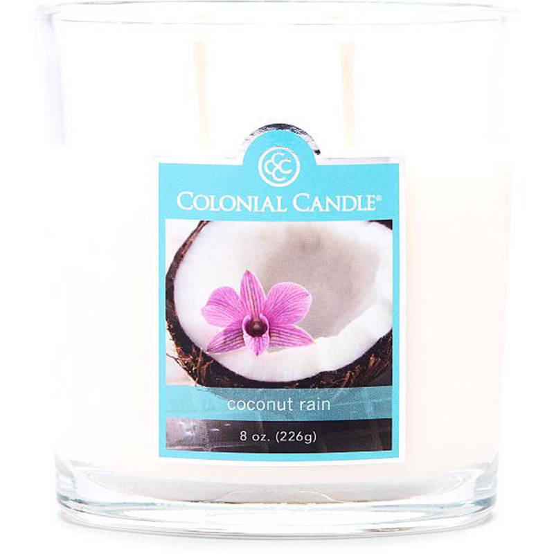 Bougie parfumée jarre ovale Colonial Candle medium 8 oz 226 g - Coconut Rain