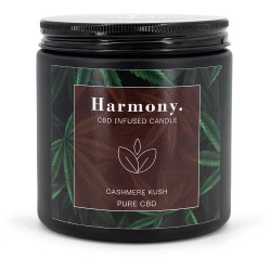 Bougie parfumée au soja CBD en verre Harmony Cashmere Kush Candle Brothers 350 g