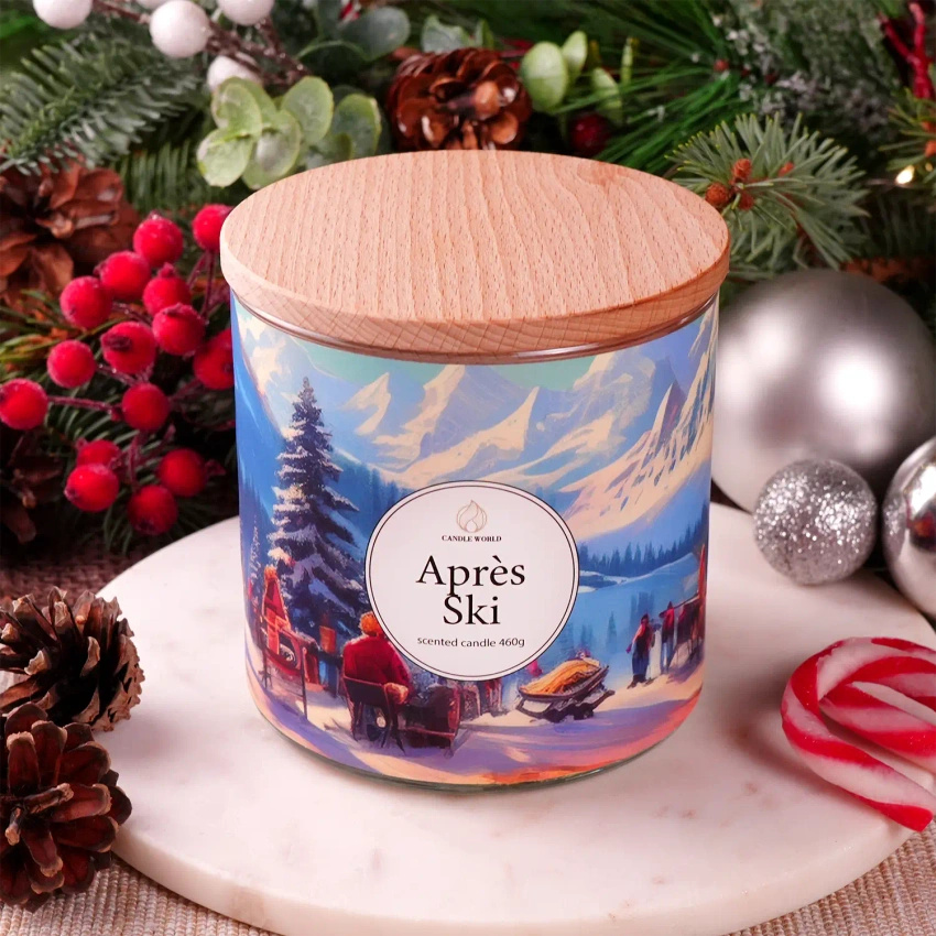 Candle World soy scented candle 3 wicks Après Ski Cranberry Sage 460 g