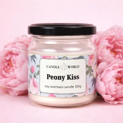 Candle World soy scented candle jar Peony Kiss 120 Peony
