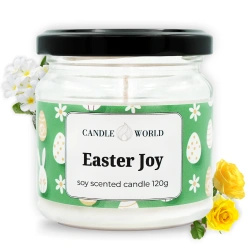 Candle World candela profumata di soia per la Pasqua Easter Joy 120 g