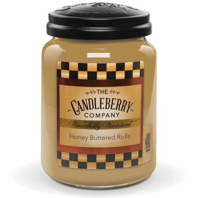 Candleberry velká vonná svíčka ve skle 570 g - Honey Buttered Rolls™