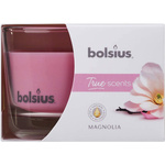 Bolsius medium scented candle in glass 63/90 mm True Scents pink - Magnolia