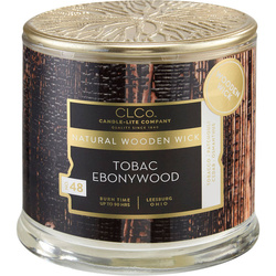 Vonná sviečka s dreveným knôtom Tobac Ebonywood Candle-lite