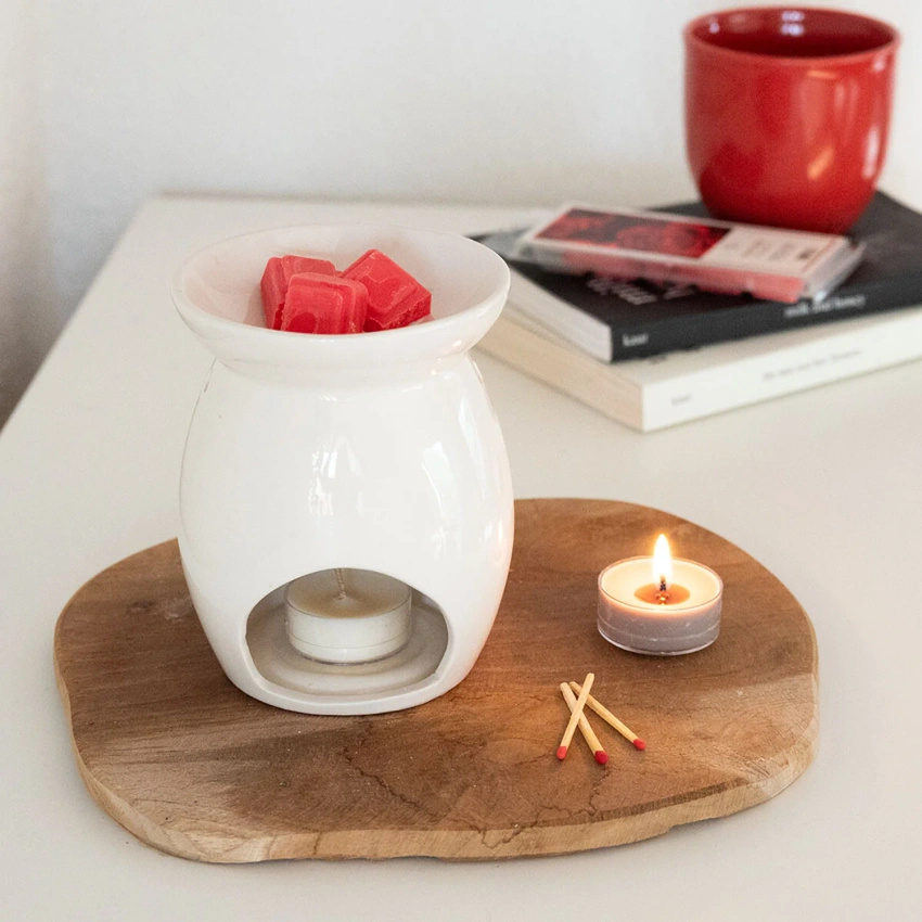 Sabie ceramic wax burner simple design - White