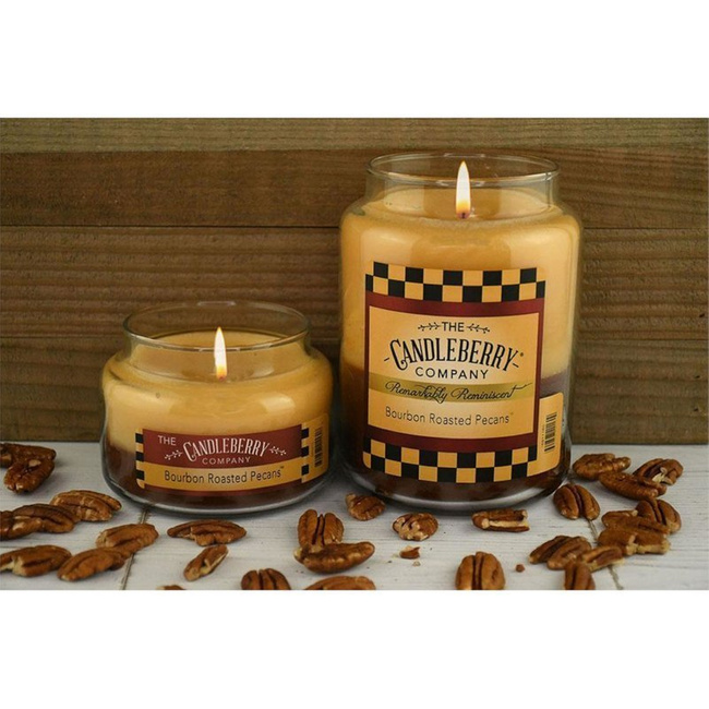 Ароматическая свеча Candleberry большая в стакане 570 г - Bourbon Roasted Pecans™