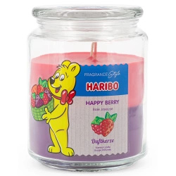 Haribo vela aromática en vaso 2 en 1 - Fresa Bayas Happy Berry
