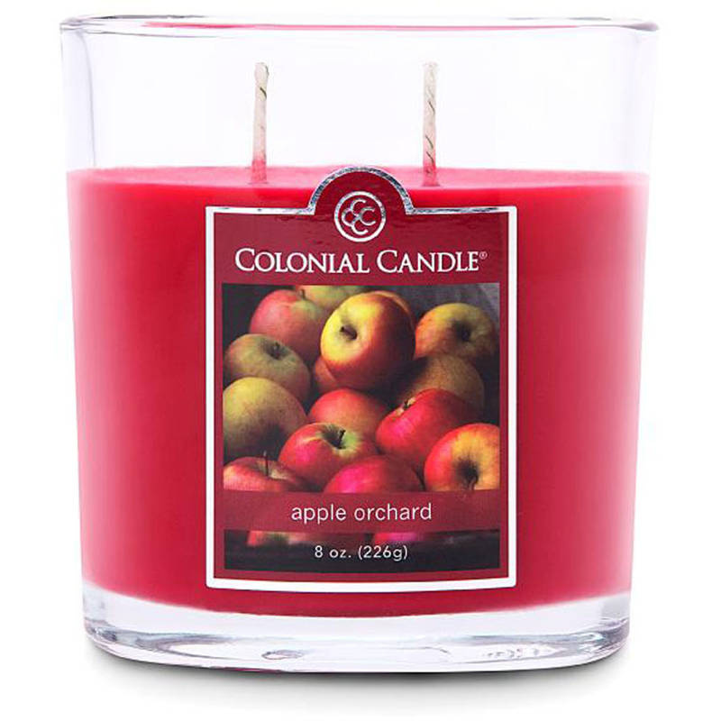Colonial Candle medium scented oval jar candle 8 oz 226 g - Apple Orchard