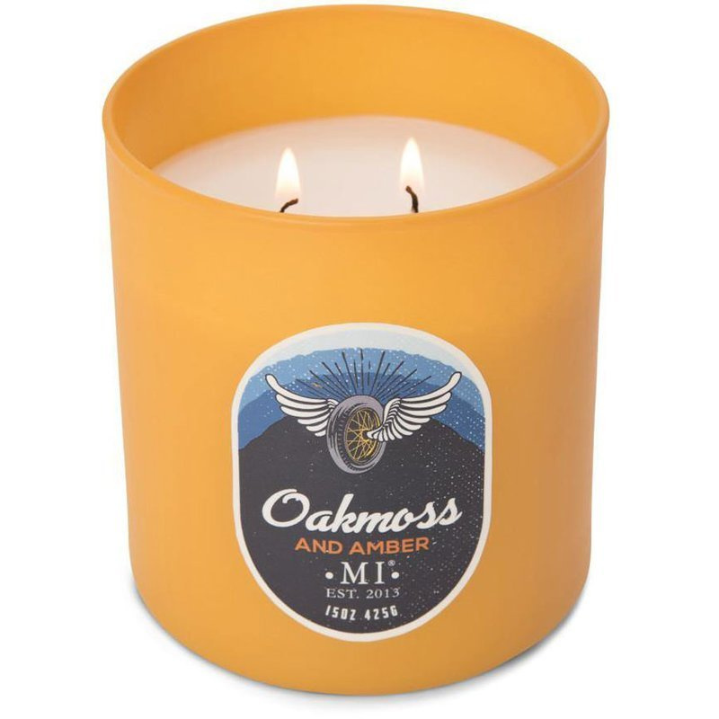 Soy scented candle for men Oakmoss Amber Colonial Candle
