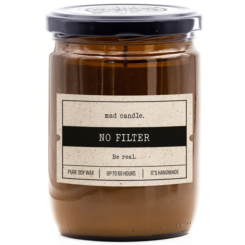 Candela regalo soia fragrante Mad Candle 360 g - No Filter