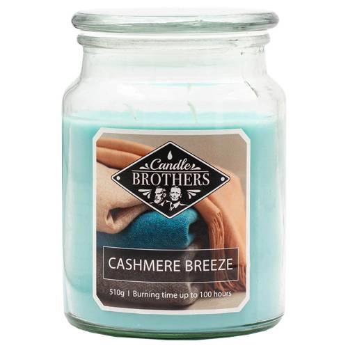 Świeca zapachowa duża w szkle Candle Brothers 510 g - Kaszmir Cashmere Breeze