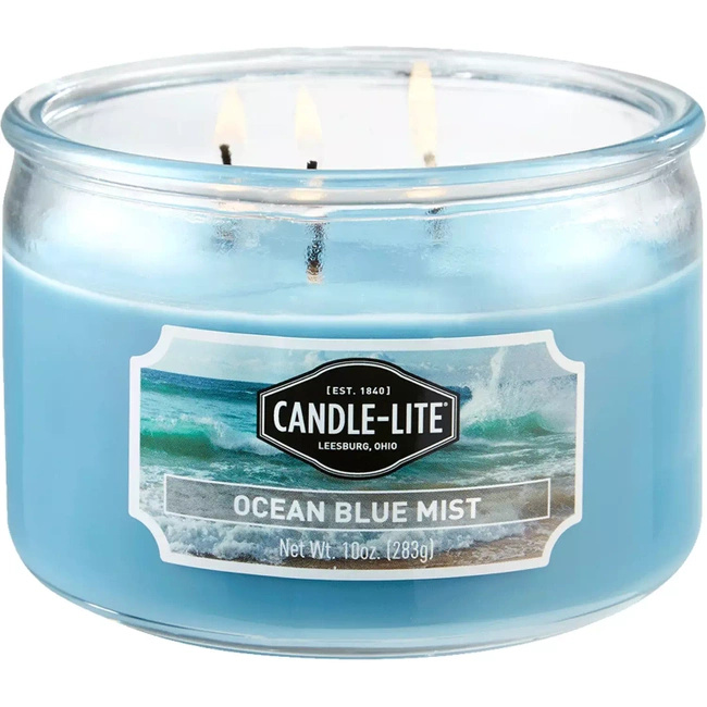 Natural scented candle 3 wicks Ocean Blue Mist Candle-lite