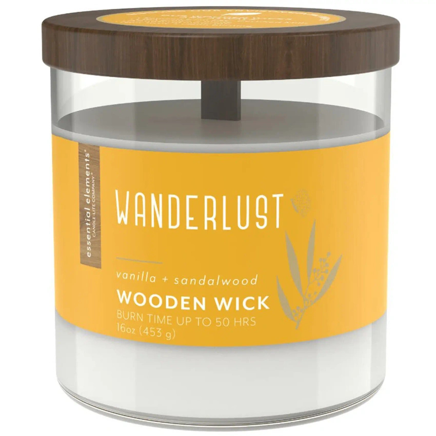 Duftkerze mit Holzdocht	Wanderlust Candle-lite