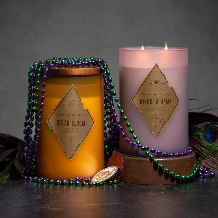 Masculine soy scented candle Solar Bloom Colonial Candle