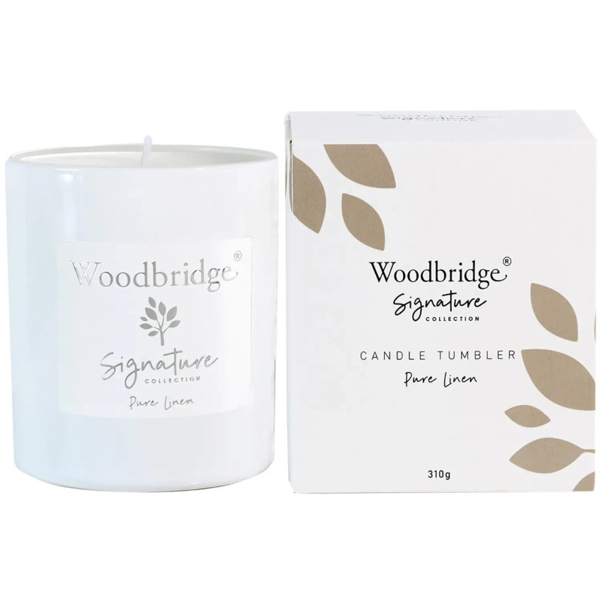 Geschenk Duftkerze frische Wäsche Pure Linen 310 g Woodbridge