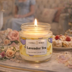 Candle World soy scented candle jar Lavender Tea 120 g