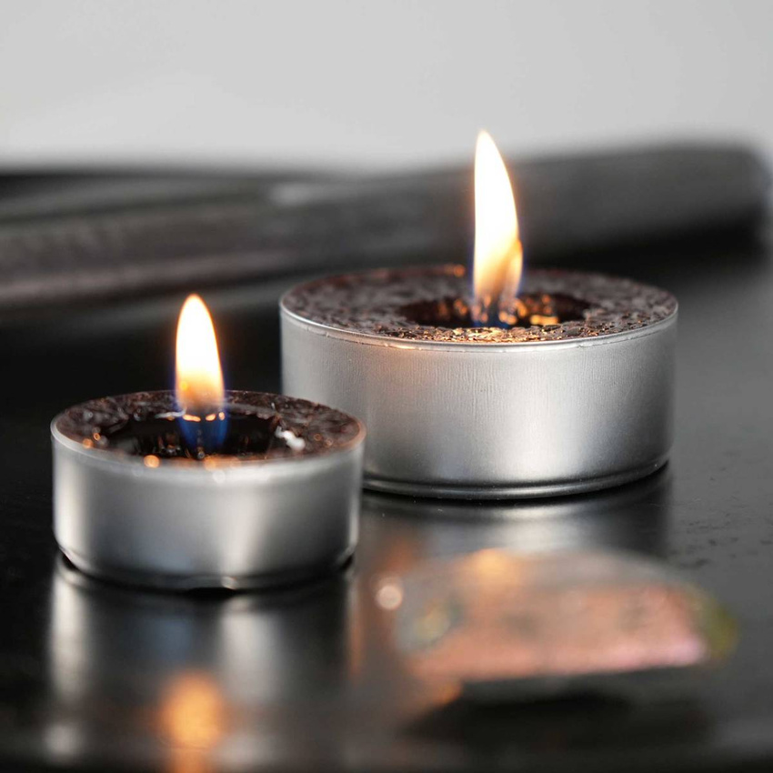 Rituele kaars chakra Aura-zuivering theelichtje maxi - Zwart