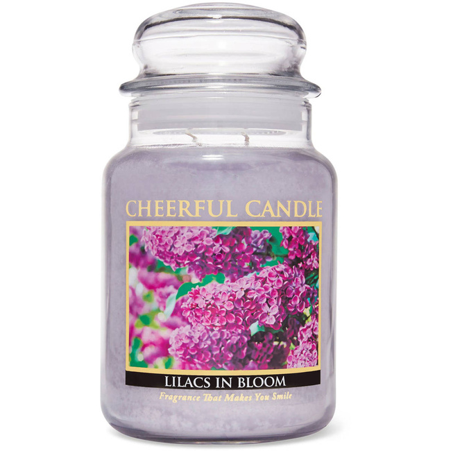 Cheerful Candle scented candle in large jar 2 wicks 24 oz 680 g - Lilacs in Bloom