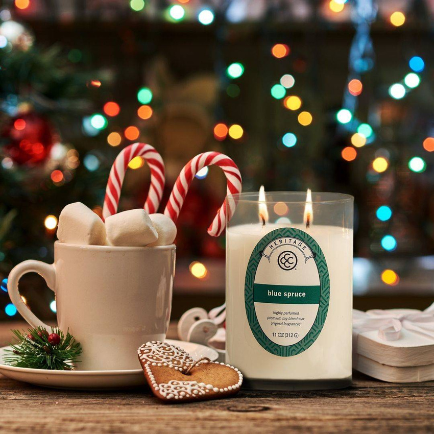 Soja geurkaars Blue Spruce Colonial Candle