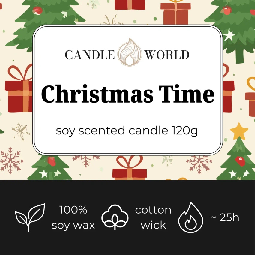 Candle World vela perfumada de Navidad soja tarro Christmas Time 120 g