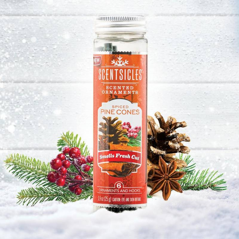 Scentsicles Duftstäbchen für den Weihnachtsbaum 6 Stück – Spiced Pine Cones