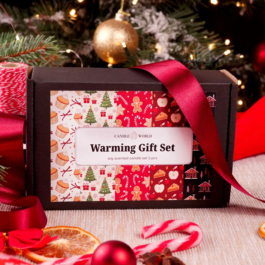 Candle World set de regalo de Navidad Warming velas perfumadas de soja 5x20g